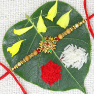 Charming Flower Motif Designer Rakhi