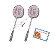 Badminton Time - 2 Badminton Racket, Shuttle Cock and Card