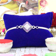 Attractive Silver Plated Rakhi