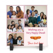 Wishing you a Very Happy Diwali Personalised Photo Tile & Card