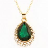 Green Stone Diamond Pendant