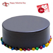 Choco Royalty - 1.5 Kg Chocolate Cake (Five Star Bakery) & Valentine Greeting Card