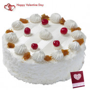 Luxury Of Pineapple - 1.5 Kg Pineapple Cake (Five Star Bakery) & Valentine Greeting Card