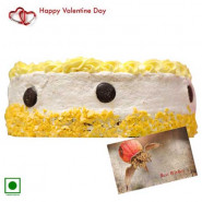 Best of Wishes - Pineapple Cake (Eggless) 2 Kg + Card