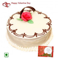 Affectionate Treat - Vanilla Cake (Eggless) 1 Kg + Card