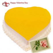 Relishable Treat - Pineapple Heart Cake 1 Kg + Card