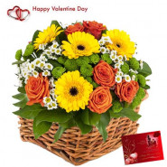 Ever Caring Love - 30 Exotic Flowers Basket + Card