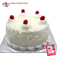 White Forest Cake - White Forest Cake 1 kg + Valentine Greeting Card