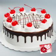 Vanilla Cake 1/2 Kg & Valentine Greeting Card