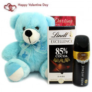 Friendly Affection - Teddy 12 inches, Lindt Excellence 85% Cocoa, Park Avenue Deo and Card