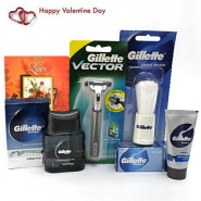 Gratitude - Gillette Series Shave Gel, Gillette Vector Razor, Gillette Shave Brush, Gillette Series After Shave Splash and Card