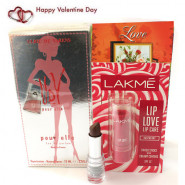 Lakme N Perfume - UDV Perfume, Lakme Lip Love Lip Care and Card