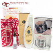 Lakme Combo for Her - Lakme Perfect Radiance Intense Whitening Night Creme, Lakme Fruit Moisture Peach Milk Moisturizer, Lakme Absolute Perfect Radiance Skin Lightening Day Cream with Sunscreen, Lakme Enrich Satin Lip Color and Card