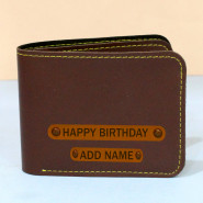Personalized Birthday Leather Wallet and Card