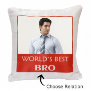 World's Best (Choose Relation) Personalized Photo Cushion & Card