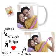Custom Couples Name Personalized Mug & Card