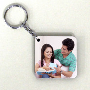 Personalized Square Wooden Keychain and Card