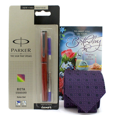 Pen N Tie - Parker Beta Standard Roller Ball, Tie