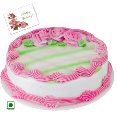 1.5 Kg Strawberry Cake (Eggless)