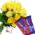 Yellow Nutty - 6 Yellow Roses Bunch, 2 Cadbury Fruit N Nut