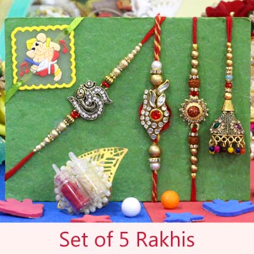 Set of 5 Rakhis