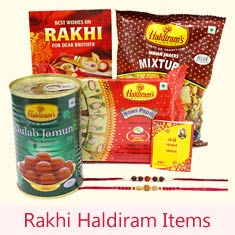 Rakhi with Haldiram Items